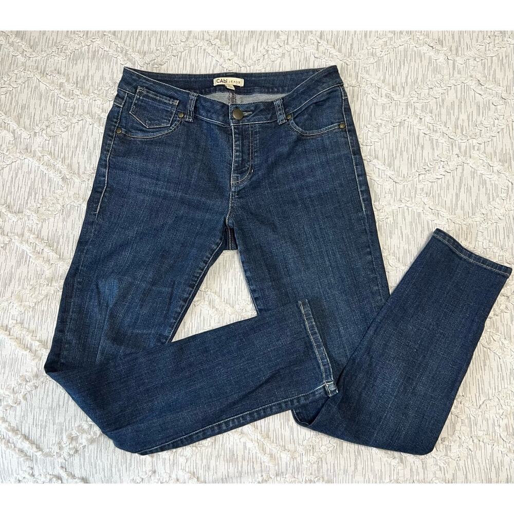 CAbi Womens Jeans Skinny Slim Dark Wash Size 8